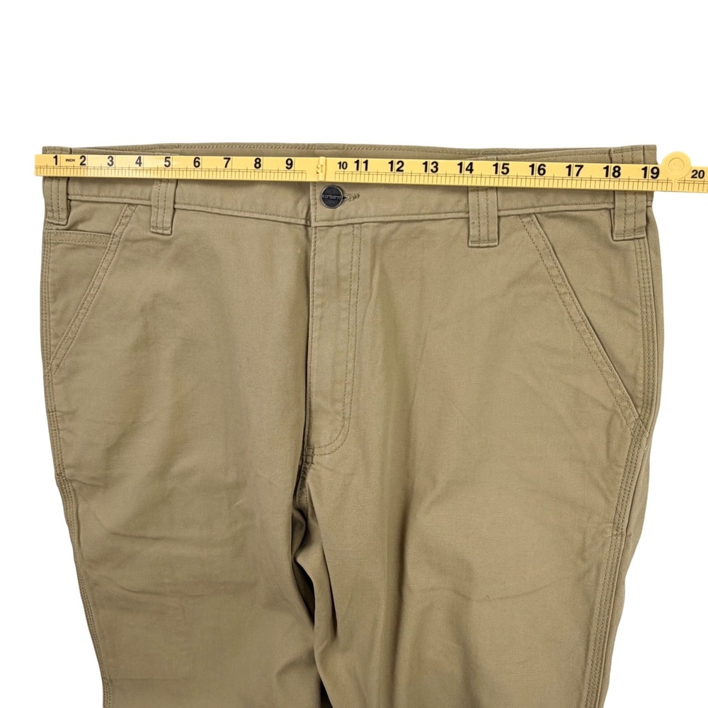 Carhartt Rugged Flex Relaxed Fit Canvas Work Pants Men 38x34 BN2291-M Tan NWT‎ - Picture 11 of 15